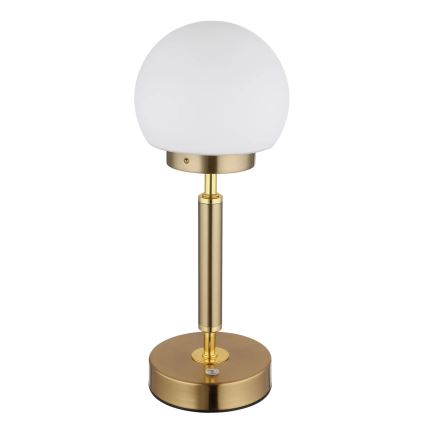 Globo - LED Dimbar uppladdningsbar touch bordslampa LED/2,5W/5V 1800mAh 2700/4000/6500K mässing
