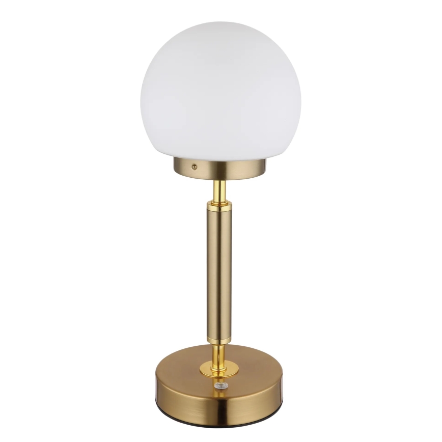 Globo - LED Dimbar uppladdningsbar touch bordslampa LED/2,5W/5V 1800mAh 2700/4000/6500K mässing