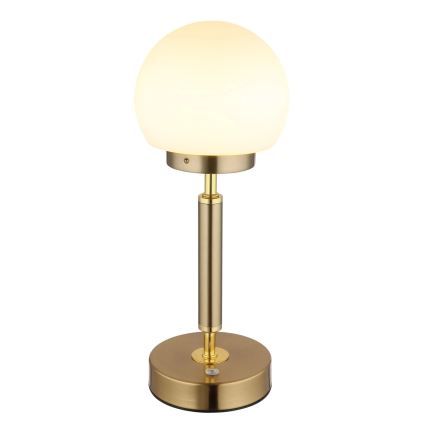 Globo - LED Dimbar uppladdningsbar touch bordslampa LED/2,5W/5V 1800mAh 2700/4000/6500K mässing