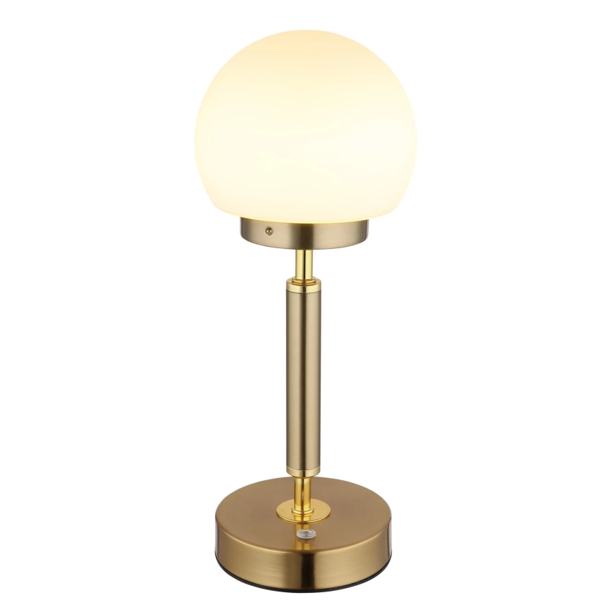 Globo - LED Dimbar uppladdningsbar touch bordslampa LED/2,5W/5V 1800mAh 2700/4000/6500K mässing