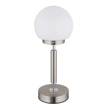Globo - LED Dimbar uppladdningsbar touch bordslampa LED/2,5W/5V 1800mAh 2700/4000/6500K matt krom