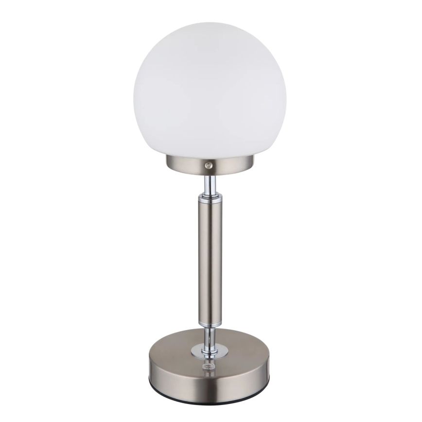 Globo - LED Dimbar uppladdningsbar touch bordslampa LED/2,5W/5V 1800mAh 2700/4000/6500K matt krom