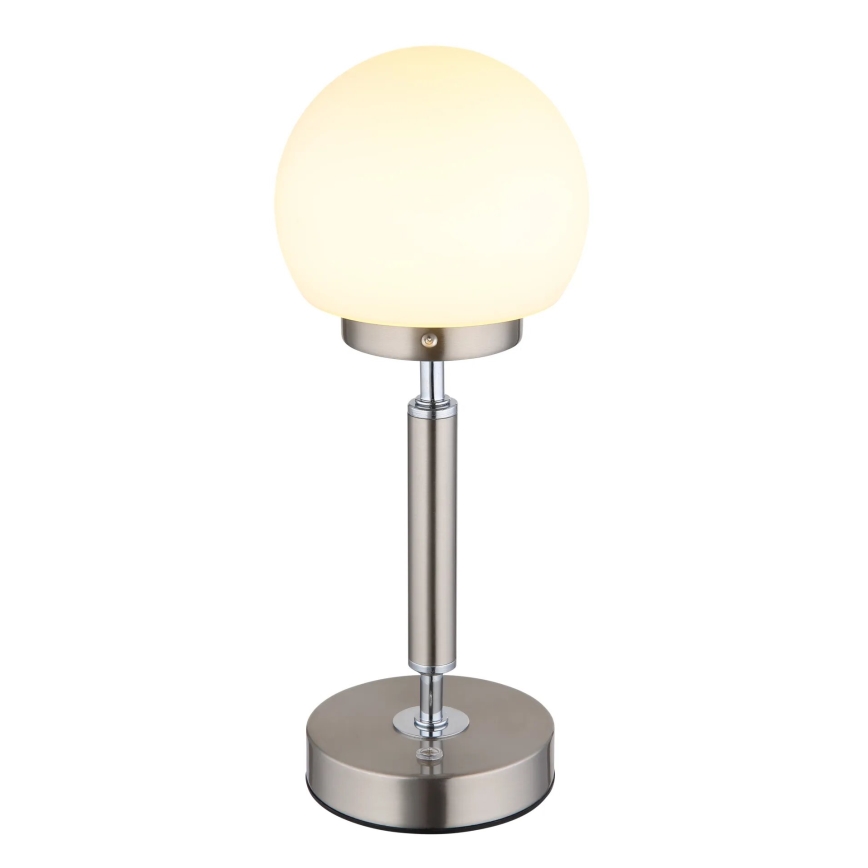 Globo - LED Dimbar uppladdningsbar touch bordslampa LED/2,5W/5V 1800mAh 2700/4000/6500K matt krom