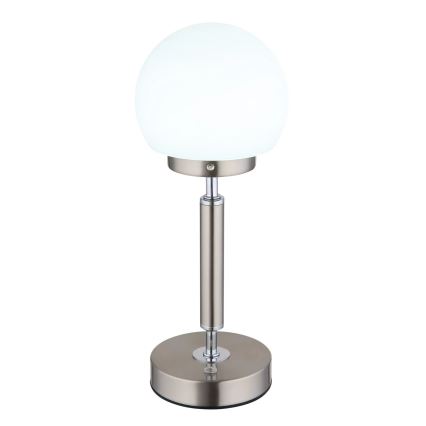 Globo - LED Dimbar uppladdningsbar touch bordslampa LED/2,5W/5V 1800mAh 2700/4000/6500K matt krom
