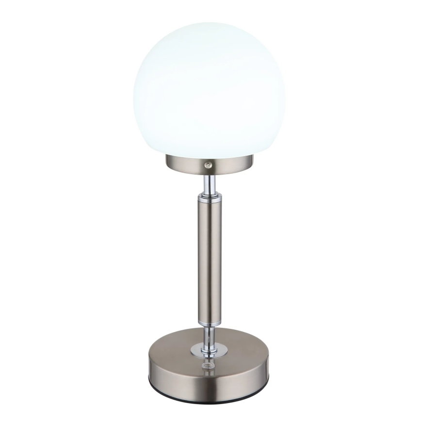 Globo - LED Dimbar uppladdningsbar touch bordslampa LED/2,5W/5V 1800mAh 2700/4000/6500K matt krom