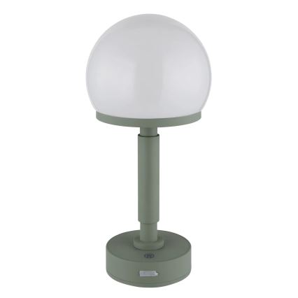 Globo - LED Dimbar uppladdningsbar touch bordslampa LED/2,5W/5V 1800mAh 2800K grön