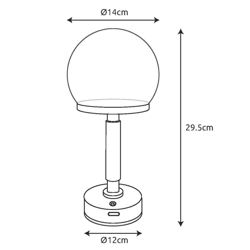 Globo - LED Dimbar uppladdningsbar touch bordslampa LED/2,5W/5V 1800mAh 2800K grön