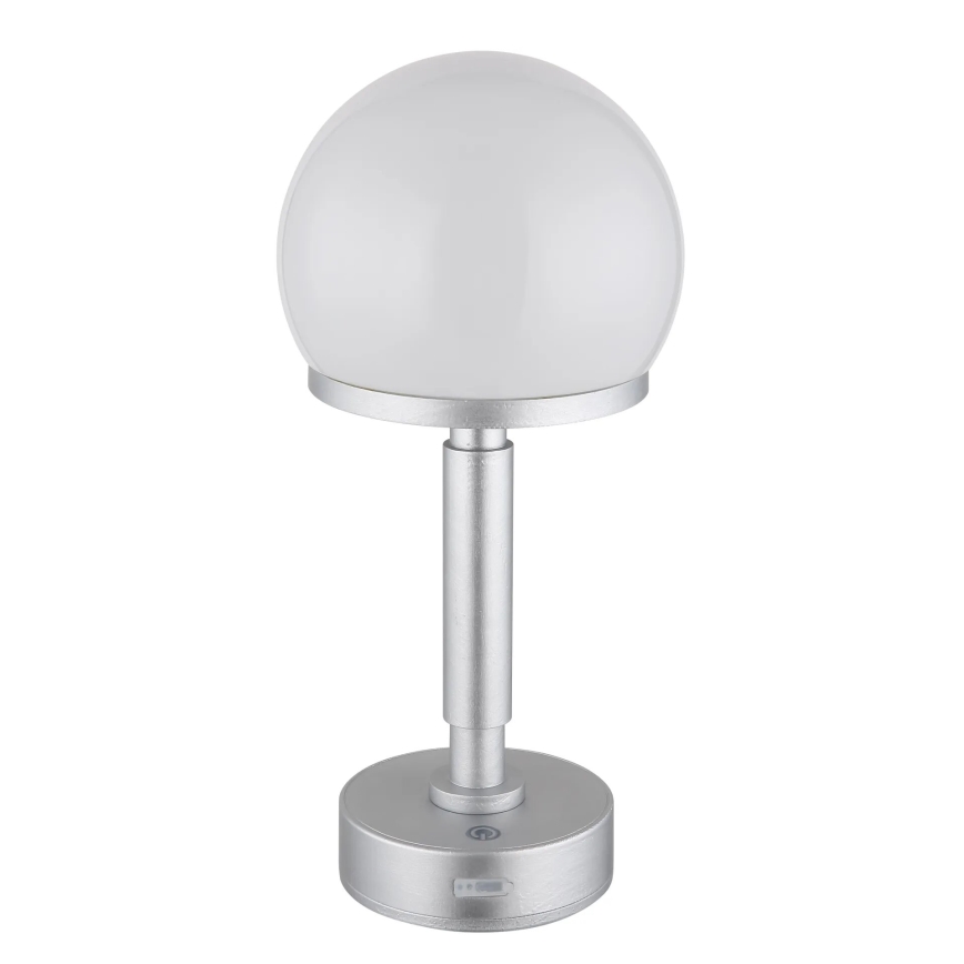 Globo - LED Dimbar uppladdningsbar touch bordslampa LED/2,5W/5V 1800mAh 2800K silver