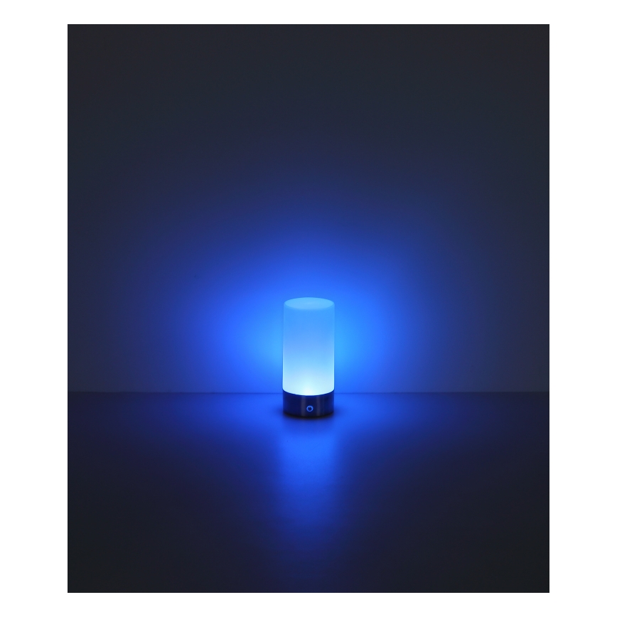 Globo - LED RGBW Dimbart touch-utomhusbordslampa LED/1,8W/5V 1500 mAh IP44 matt krom