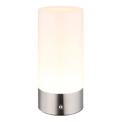 Globo - LED RGBW Dimbart touch-utomhusbordslampa LED/1,8W/5V 1500 mAh IP44 matt krom