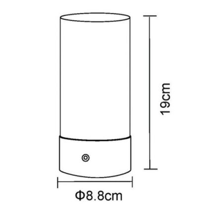 Globo - LED RGBW dimbar utomhusbordslampa med touch LED/1,8W/5V 1500 mAh svart