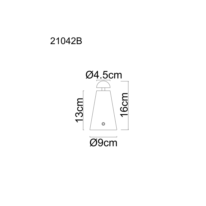 Globo - Dimbar beröringsstyrd uppladdningsbar bordslampa LED/1,2W/5V 1200 mAh