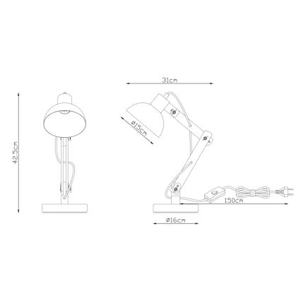 Globo - Bordslampa 1xE27/40W/230V bok