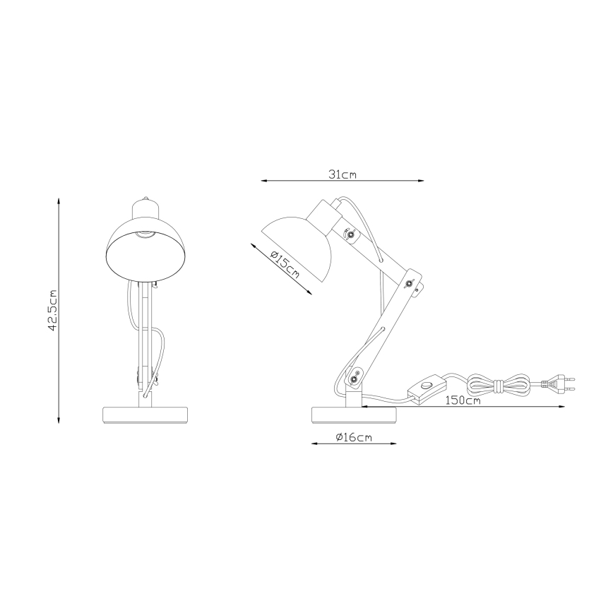 Globo - Bordslampa 1xE27/40W/230V bok