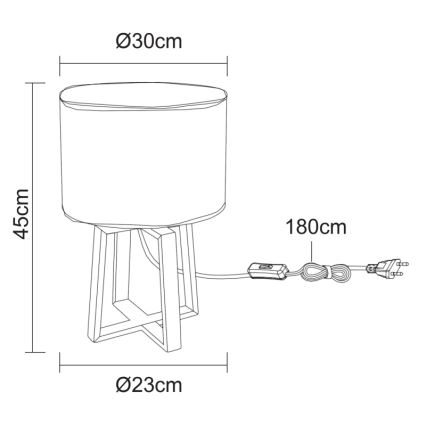 Globo - Bordslampa 1xE14/40W/230V brun