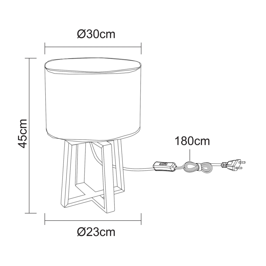 Globo - Bordslampa 1xE14/40W/230V brun