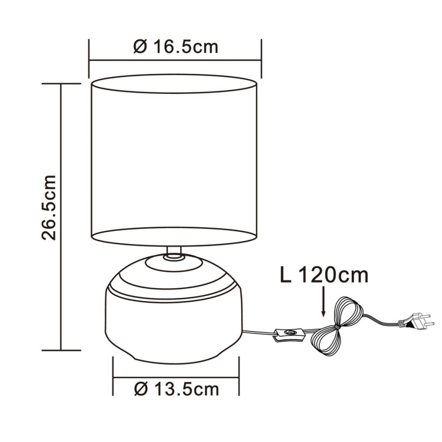 Globo - Stolní lampa1xE14/40W/230V grå/keramika