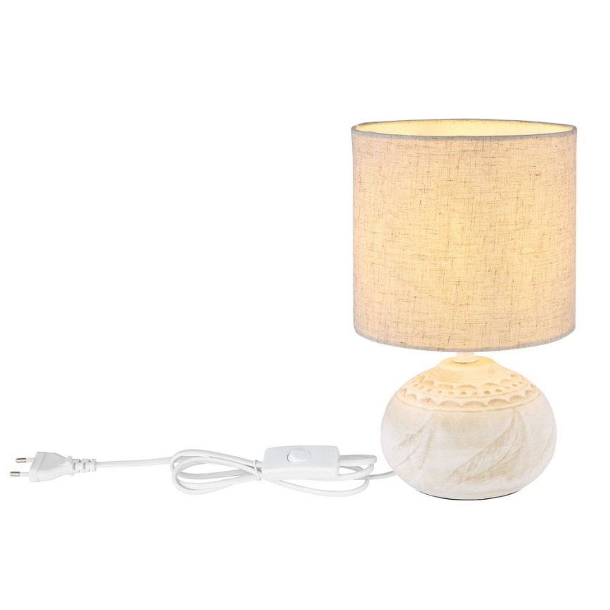 Globo - Bordslampa 1xE14/40W/230V beige/keramika