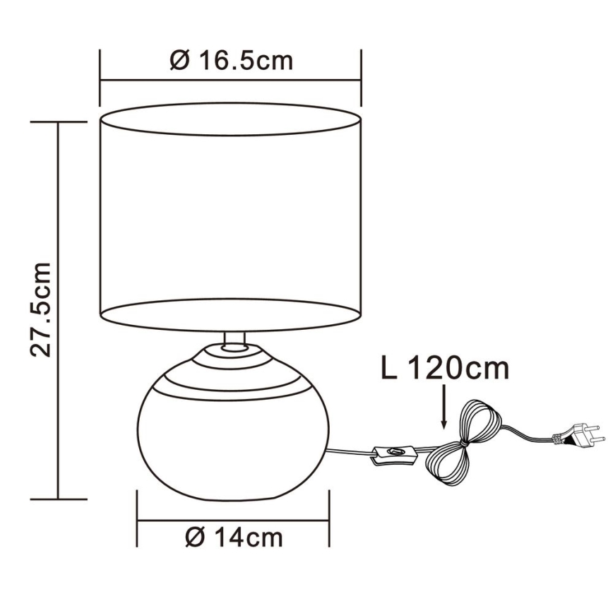 Globo - Bordslampa 1xE14/40W/230V beige/keramika