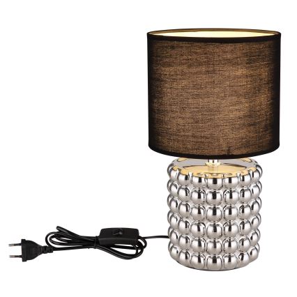 Globo - Bordslampa 1xE14/40W/230V svart/silver