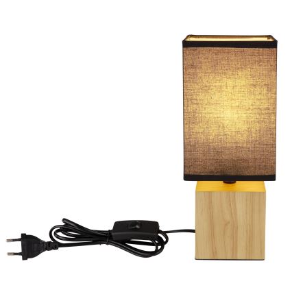 Globo - Bordslampa 1xE27/7W/230V svart/brun