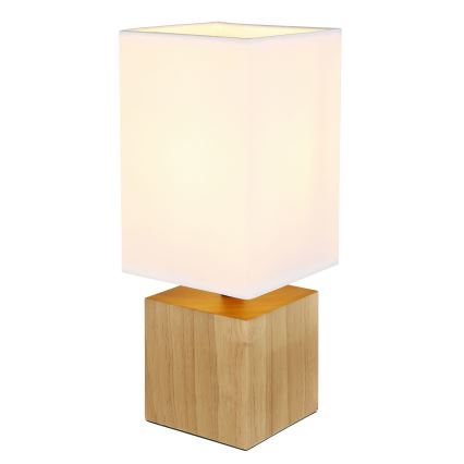 Globo - Bordslampa 1xE27/7W/230V vit/brun