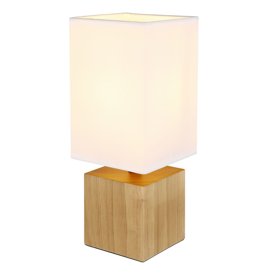 Globo - Bordslampa 1xE27/7W/230V vit/brun