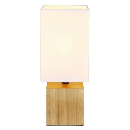 Globo - Bordslampa 1xE27/7W/230V vit/brun