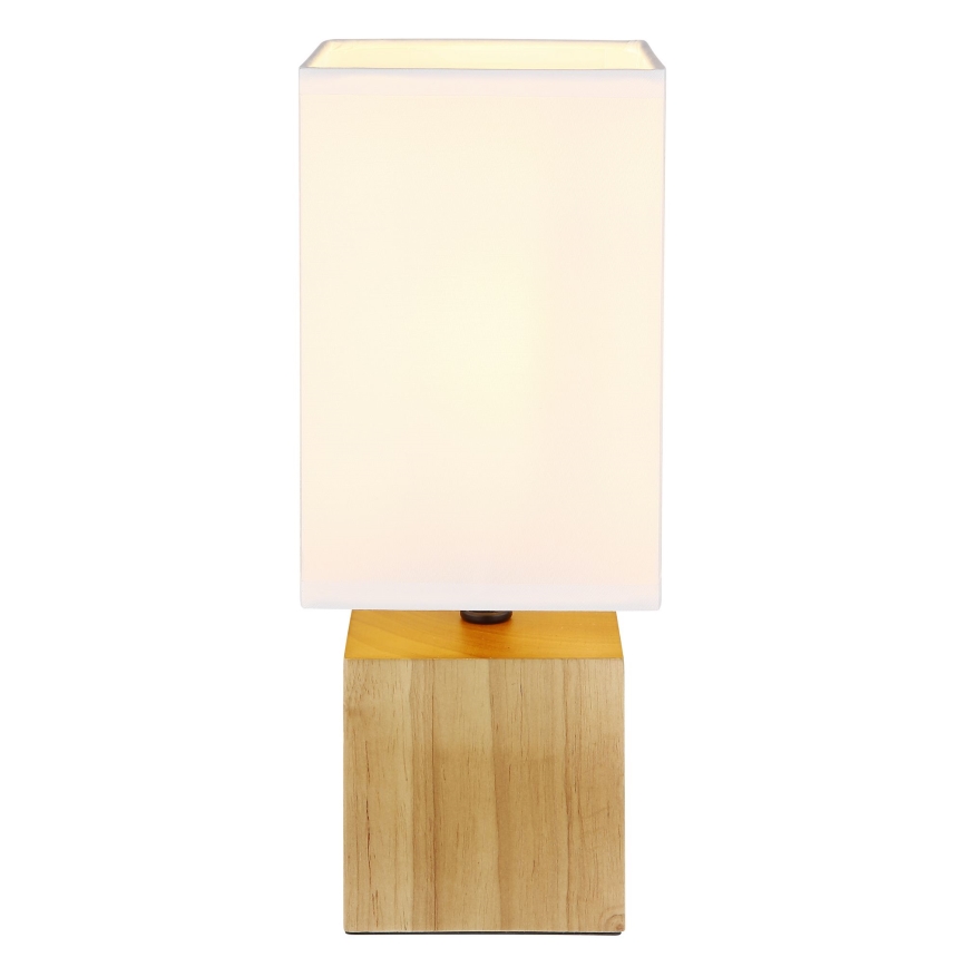 Globo - Bordslampa 1xE27/7W/230V vit/brun