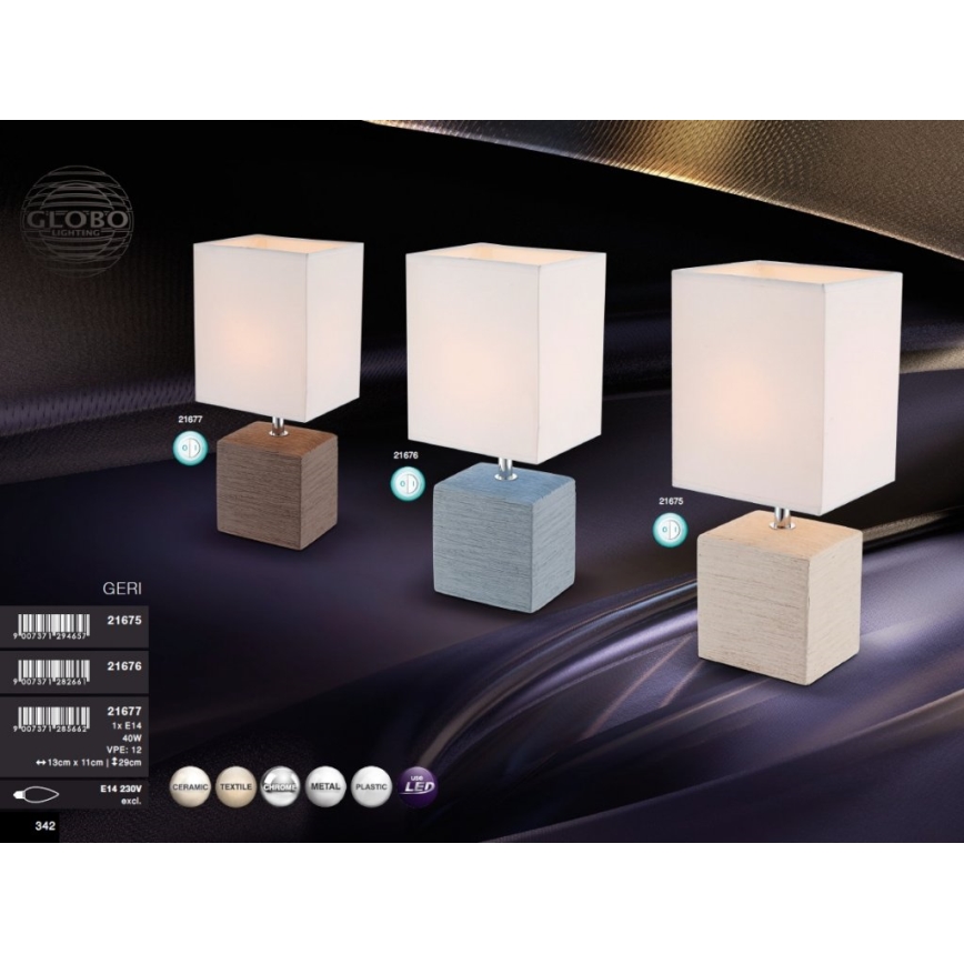 Globo 21677 - Bordslampa E14/40W/230V