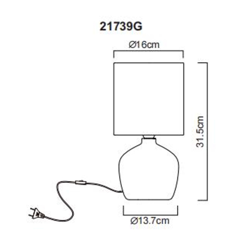 Globo - Bordslampa 1xE14/40W/230V grå