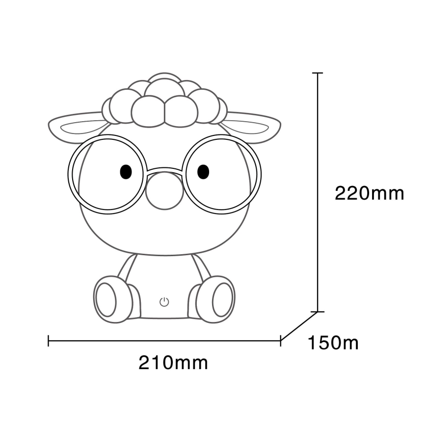 Globo - LED Dimbart uppladdningsbart barnnattlampa LED/1W/5V 500 mAh rosa