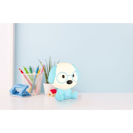 Globo - LED Dimbart uppladdningsbart barnnattlampa LED/1W/5V 500 mAh blå