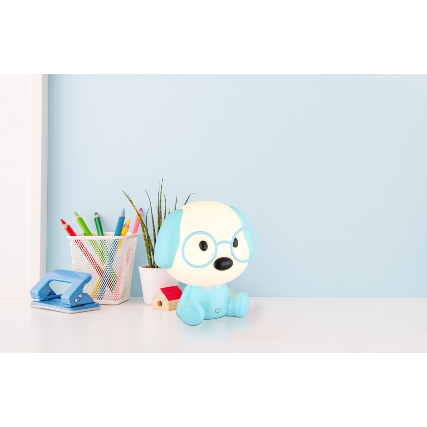 Globo - LED Dimbart uppladdningsbart barnnattlampa LED/1W/5V 500 mAh blå