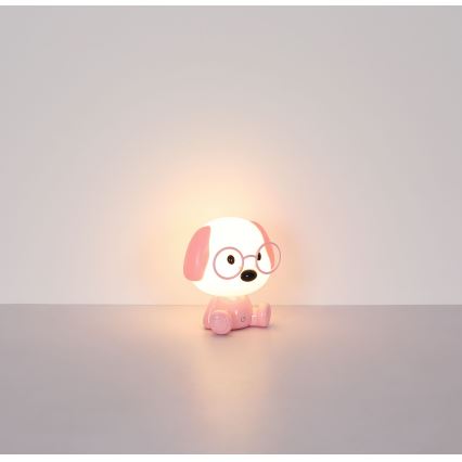 Globo - LED Dimbart uppladdningsbart barnnattlampa LED/1W/5V 500 mAh rosa