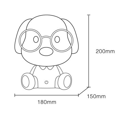 Globo - LED Dimbart uppladdningsbart barnnattlampa LED/1W/5V 500 mAh rosa
