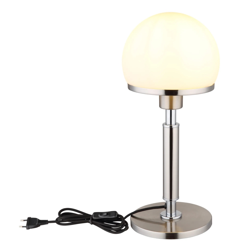 Globo - Bordslampa 1xE27/40W/230V matt krom