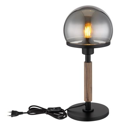 Globo - Bordslampa 1xE27/40W/230V svart/brun