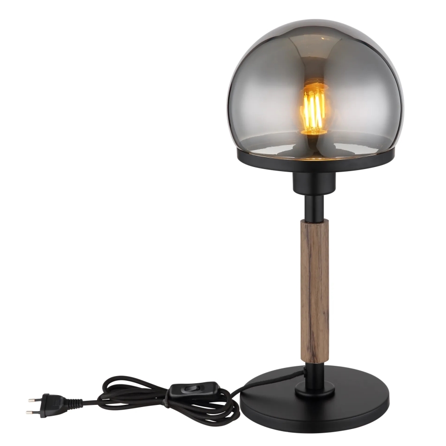 Globo - Bordslampa 1xE27/40W/230V svart/brun
