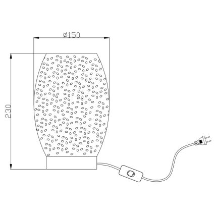 Globo 24002S - Bordslampa NARRI 1xE27/40W/230V
