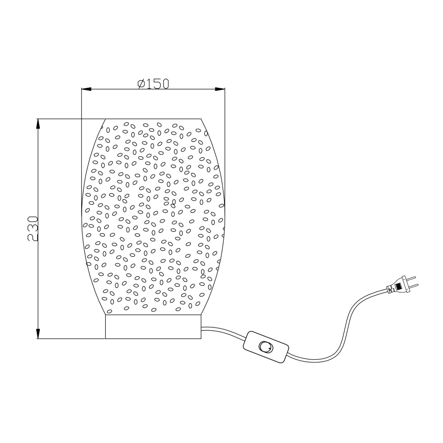 Globo 24002S - Bordslampa NARRI 1xE27/40W/230V