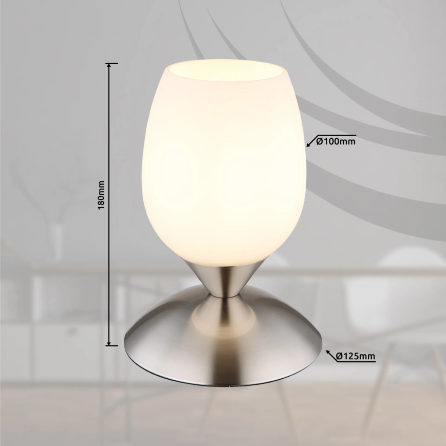 Globo - Bord beröring lampa 1xE14/25W/230V matt krom