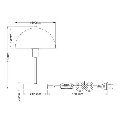 Globo - Bordslampa 1xE14/40W/230V
