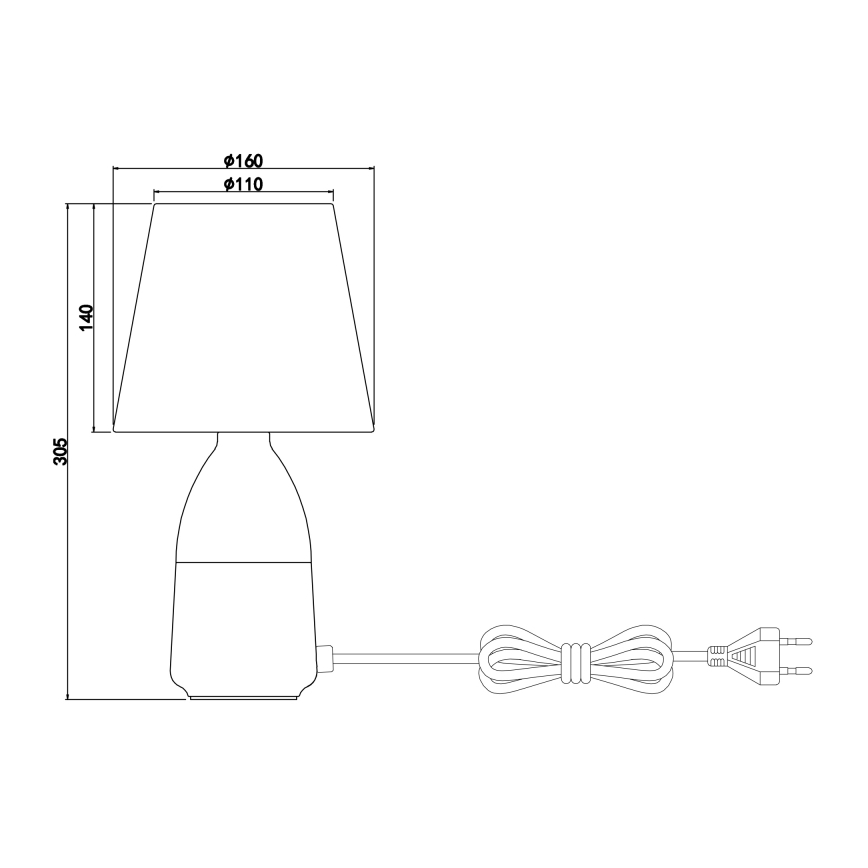 Globo 24135C - Bordslampa EUGEN 1xE14/40W/230V