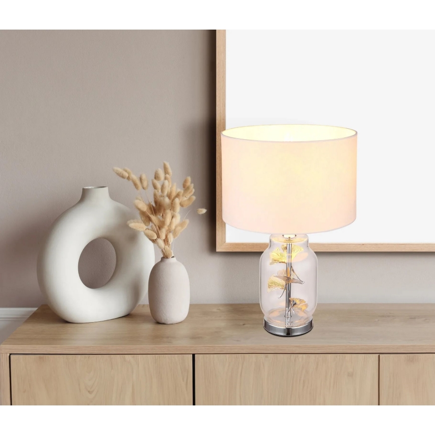 Globo - Bordslampa 1xE27/40W/230V vit