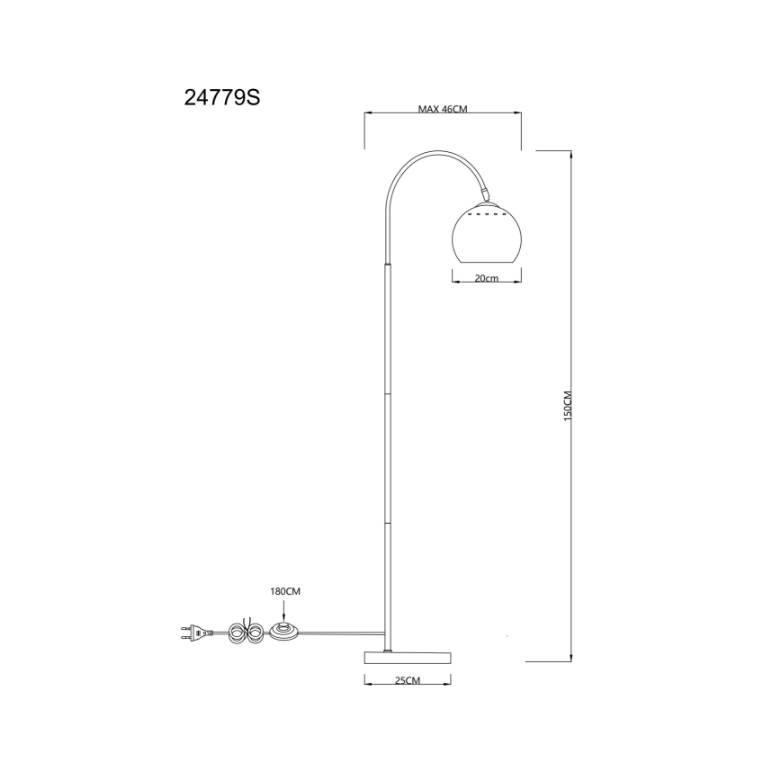 Globo - Golvlampa 1xE27/60W/230V beige