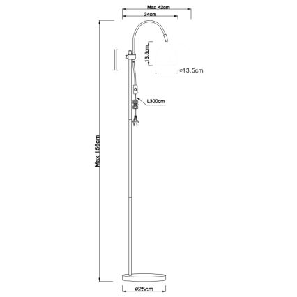 Globo - Golvlampa 1xE14/40W/230V