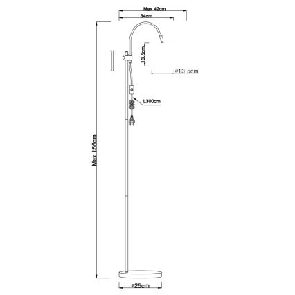 Globo 24858S - Golvlampa ARCHIBALD 1xE14/40W/230V
