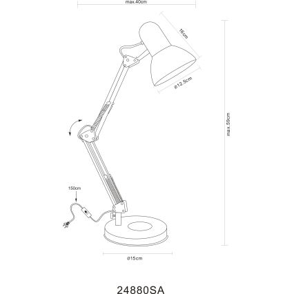Globo - Bordslampa 1xE27/40W/230V