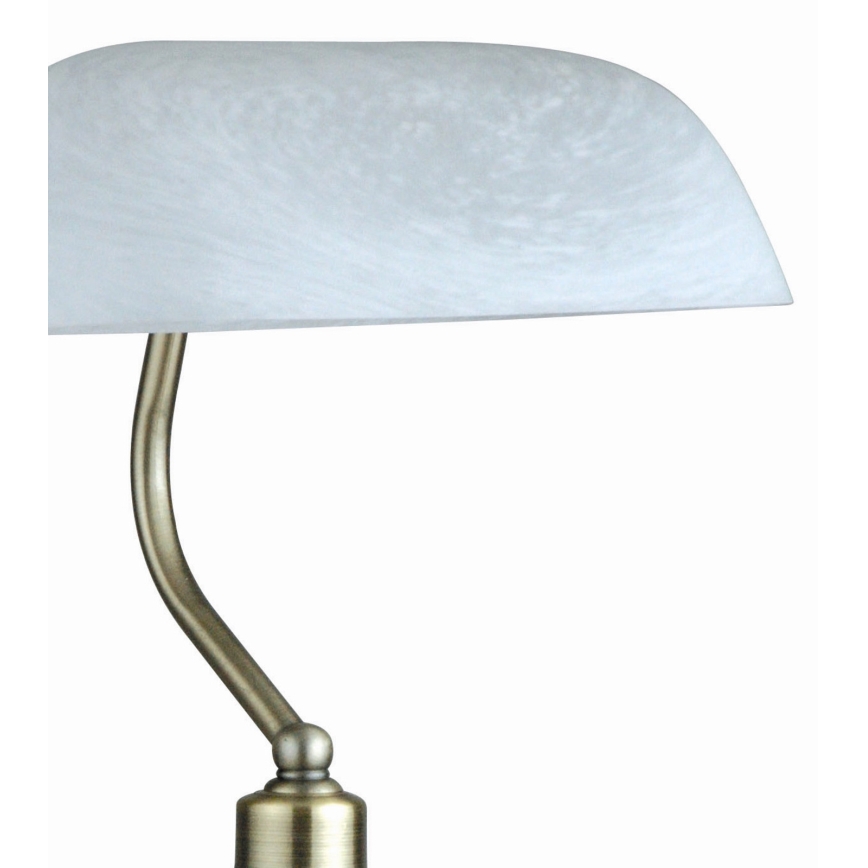 Globo 2492 - Bordslampa antik 1xE27/60W vit-patina